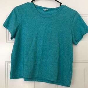 Aeropostale Teal Crop Tee